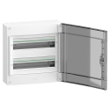 Schneider PrismaSeT XS - coffret en saillie - 2 rangées - 18M - porte transparente - blanc - LVSXM218