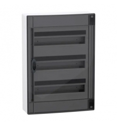 Schneider PrismaSeT XS - opbouw - 3 rijen - 18M - transparante deur - wit - LVSXM318