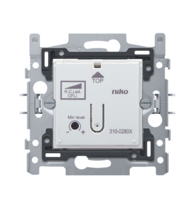 Niko Socle pour variateur à bouton-poussoir à encastrer 2 - 100 W, connexion à 3 fils - 310-02800