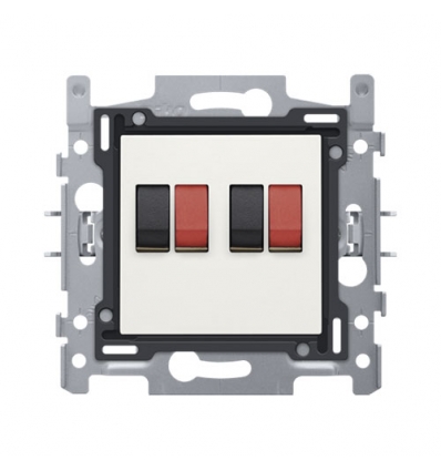 Niko Prise double pour haut-parleur, socle et set de finition white - 101-69700