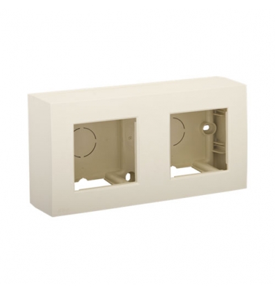Niko Kit en saillie double pour deux appareils à encastrer, cream - 100-80200