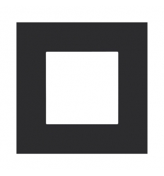 Niko Simple plaque de recouvrement Niko Pure black steel 161-76100