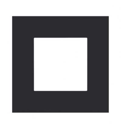 Niko Enkelvoudige afdekplaat Niko Pure black steel 161-76100