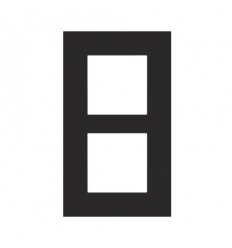 Niko Double plaque de recouvrement de 60 mm d'entraxe verticalement Niko Pure black steel 161-76200