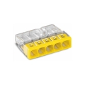 Wago Borne 5x0,5-2,5mm transparant jaune - 100 pièces - 2273-205