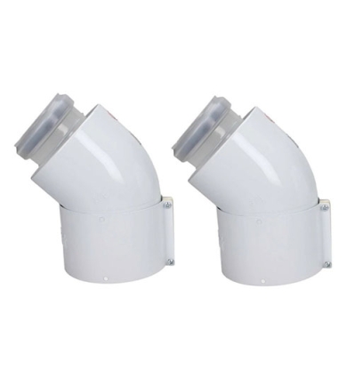 Bulex courbe concentrique 45gr 80/125mm PP/métal (2 pièces) - 0020257024