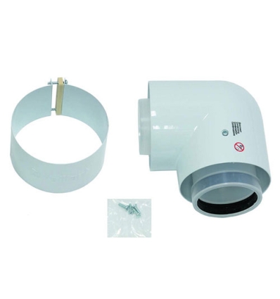 Bulex courbe concentrique 90gr 80/125mm PP/métal - 0020257023