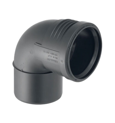 Geberit Silent-PP courbe 88° MF 110 x 110 mm noir