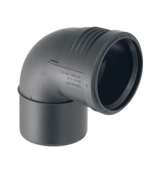 Geberit Silent-PP courbe 88° MF 50 x 50 mm noir