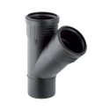 Geberit Silent-PP T-stuk 45° MFF 50 x 50 x 50 mm zwart