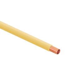 Talos gas koper buis 15 x 1,0 mm - gele mantel lengte 5 meter