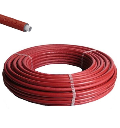 Henco tube pré-isolé RIXc (6mm) 26 x 3,0 - 0,3 mm rouge longeur 25 mètre