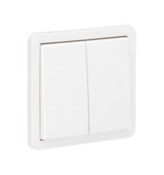 Niko Interrupteur double allumage, étanche aux projections d'eau 10 AX/250 Vac avec bornes à vis, white - 701-31500