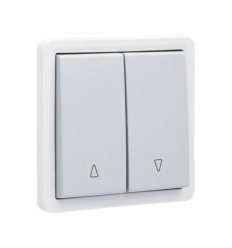 Niko Spuitwaterdichte rolluikdrukknop 10 A/250 Vac, mechanisch vergrendeld en elektrisch gescheiden, met insteekklemmen, grey