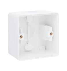 Niko Boîte en saillie simple étanche aux projections d'eau avec deux entrées souples simples pour une fonction, white - 701-8310