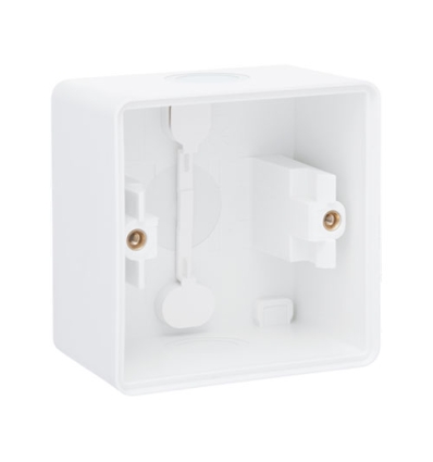 Niko Boîte en saillie simple étanche aux projections d'eau avec deux entrées souples simples pour une fonction, white - 701-8310