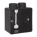 Niko Spuitwaterdichte enkelvoudige opbouwdoos met één tweevoudige M20-ingang voor één functie, black - 761-84102