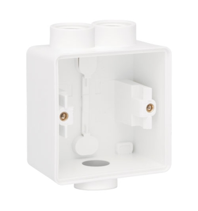 Niko Boîte en saillie simple étanche aux projections d'eau avec une entrée M20 double et une entrée M20 simple pour une fonction