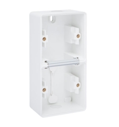 Niko Spuitwaterdichte dubbele verticale opbouwdoos met twee enkelvoudige soepele ingangen voor twee functies, white 701-83201