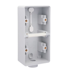 Niko Spuitwaterdichte dubbele verticale opbouwdoos met één M20-ingang voor twee functies, grey - 700-84201