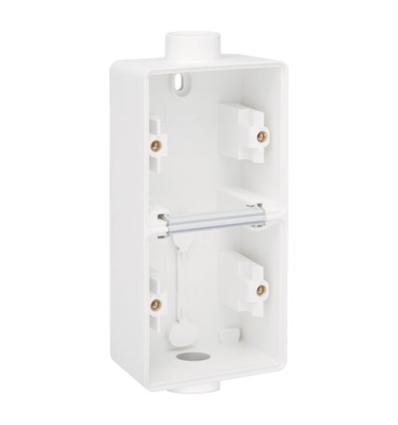 Niko Boîte en saillie double vertical étanche aux projections d'eau avec deux entrées M20 simples pour deux fonctions, white