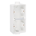 Niko Boîte en saillie double vertical étanche aux projections d'eau avec deux entrées M20 simples pour deux fonctions, white