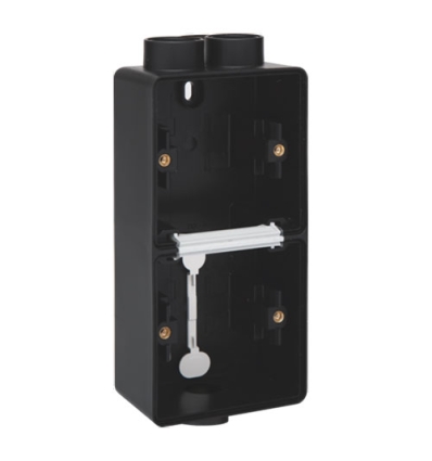 Niko Spuitwaterdichte dubbele verticale opbouwdoos met één tweevoudige M20-ingang én één enkelvoudige M20-ingang - 761-84212