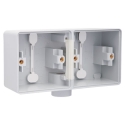 NikoSpuitwaterdichte dubbele horizontale opbouwdoos met één M20-ingang voor twee functies, grey - 700-84801