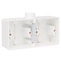 Niko Spuitwaterdichte dubbele horizontale opbouwdoos met één M20-ingang voor twee functies, white - 701-84801