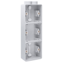 Niko Spuitwaterdichte drievoudige verticale opbouwdoos met één tweevoudige M20-ingang voor drie functies, grey - 700-84302