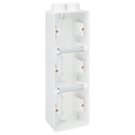 Niko Spuitwaterdichte drievoudige verticale opbouwdoos met één tweevoudige M20-ingang voor drie functies, white - 701-84302