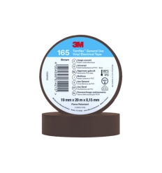 3M Ruban électrique vinyle Temflex 165, Brun, 19mm x 20m