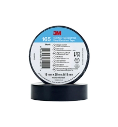 3M Ruban électrique vinyle Temflex 165, Noir, 19mm x 20m