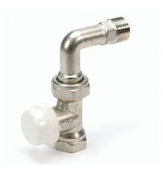 Begetube Ø1/2" rechte radiatorkraan met bocht thermostatiseerbaar - 121040026