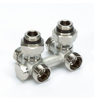 Begetube 2xØEK+2xEK distributeur pour raccordement par le mur modèle équerre avec by-pass réglable - 160553055