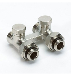 Begetube 2xØ1/2"+2xEK h-stuk voor vloeraansluiting recht model voor tweepijpsinstallaties, radiator afsluitbaar - 160052055