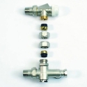 Begetube 2xØ1/2"+2xM24 driewegset met haaks omgekeerde bovenkraan, thermostatiseerbaar, voor muuraansluiting, 50% - 110130052