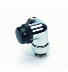 Begetube Links Ø1/2" x M24 coaxiale radiatorkraan thermostatiseerbaar - chroom (met instelbare kv - waarden) - 190210052