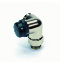 Begetube Links Ø1/2" x M24 coaxiale radiatorkraan thermostatiseerbaar - inox (met instelbare kv - waarden) - 191210052