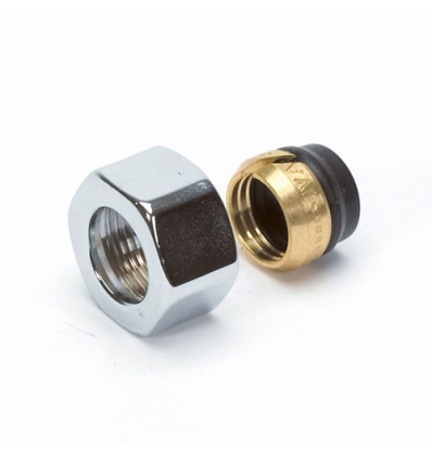 Begetube KOPER ØM24 x 15 klemkoppeling chroom - 502570212