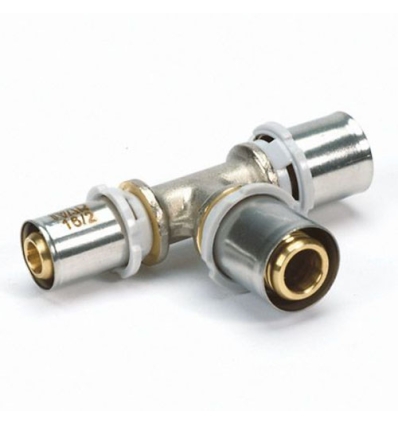 Begetube Ø20 x 20 x 16 T-stuk zijaansluiting verkleind - Alpex perskoppeling - 328351835