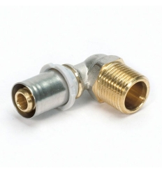 Begetube Ø6/4"M x 50/4 haaks model 90° - Alpex perskoppeling - 318011484