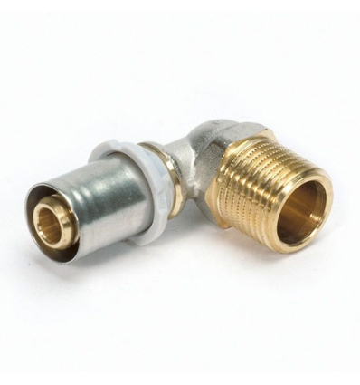 Begetube Ø6/4"M x 50/4 haaks model 90° - Alpex perskoppeling - 318011484