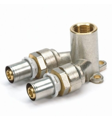 Begetube Ø1/2"F x 16/2 culasse murale double - raccord à sertir pour Alpex - 613262817