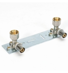Begetube Ø1/2"F x 16/2 beugel met 2 verstelbare muurplaten voorgemonteerd - 613265818