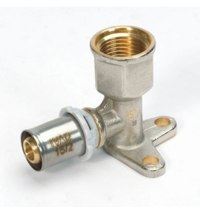 Begetube Ø1/2"F x 16/2 muurplaat enkel - Alpex perskoppeling - 613260818