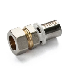 Begetube 22/1 x 26/2 Alpex raccord à sertir droite chromé, alpex - cuivre - 408024456