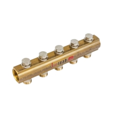 Begetube Ø1" + 5xM24 collector 4/4" met ingeboude regelkraan - 200102005