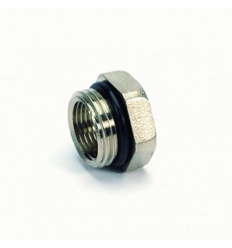 Begetube Ø1/2"M x 3/8"F réduction avec O-ring - nicklé - 400000525