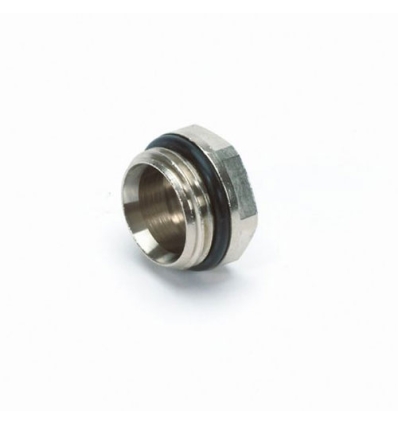 Begetube Ø3/8"M afdekstop buitendraad met O-ring - vernikkeld - 510000003